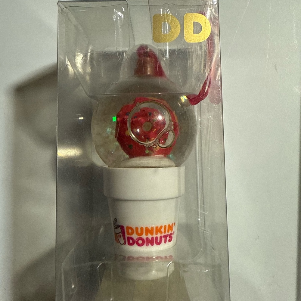 Dunkin snowglobe ornament